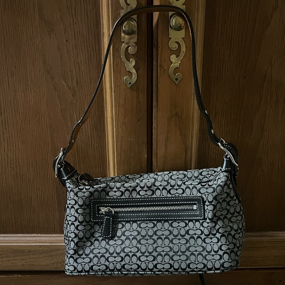 Coach Mini 6332 Vintage Demi Y2k Soho Black Signature C Canvas Shoulder Bag